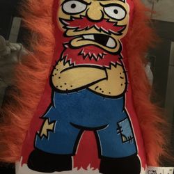 The Simpson's Groundskeeper Willie Plush Pillow  14" Universal Studios