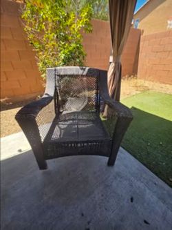 Brown Resin Wicker Patio Lounge Chairs (Set Available)