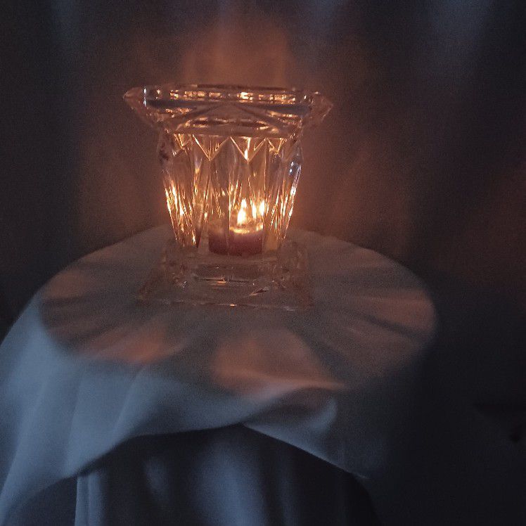Small Quad Prism Pedestal Candleholder Vase