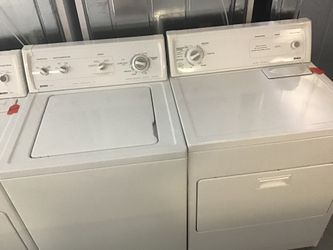 Kenmore heavy duty washer and dryer set. 1 year warranty