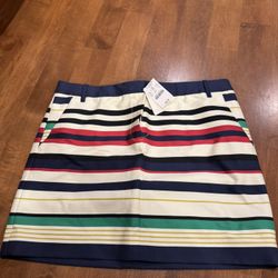 Woman’s New W Tags j Crew Striped Skirt Shipping Available 