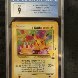 Pokemon CGC 9 Celebrations Birthday Pikachu 24
