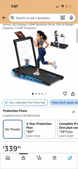 BRAND NEW！ Treadmill with Speaker, 6-in-1 7.5MPH Foldable Treadmill for Home with App Compatible, Walking Pad with 10% Incline