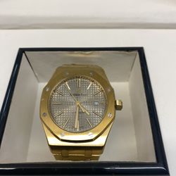 AP Style Watch Yellow  Gold Color With Box