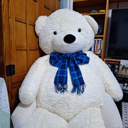 Gigantic BEIGE Teddy Bear 6.5 Foot Very Clean