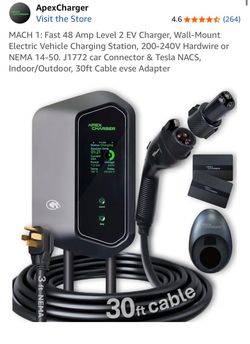 Tesla/electric  extended 30ft wall charger Fast 48 Amp Level 2 EV Charger