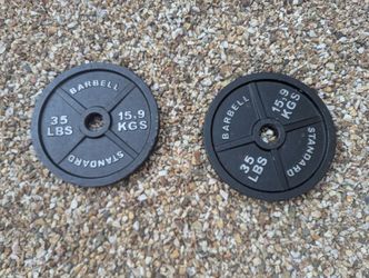 Rep Fitness 35 Lb Cast Iron Olympic Plates