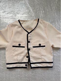 Black and White Crop | Chanel Inspo Size S