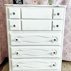 Stunning French provincial Refinished -five drawer chest of drawers. Different Kinds /styles of drawer Pulls  are also available
