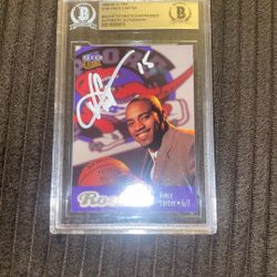 Vince Carter Witnessed Authenticated Rookie Card