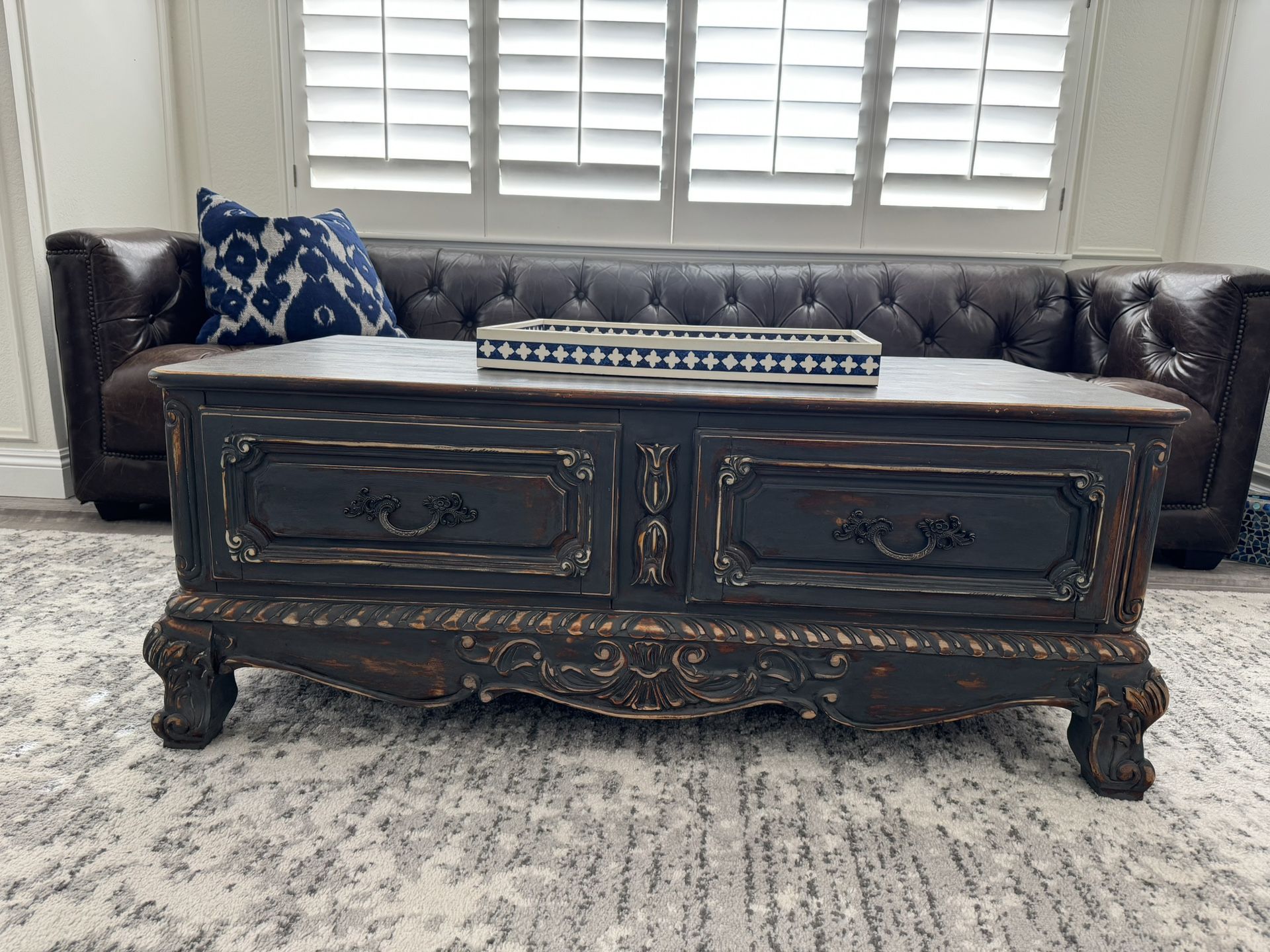 Coffee Table - Unique Shabby Chic Custom Finish 