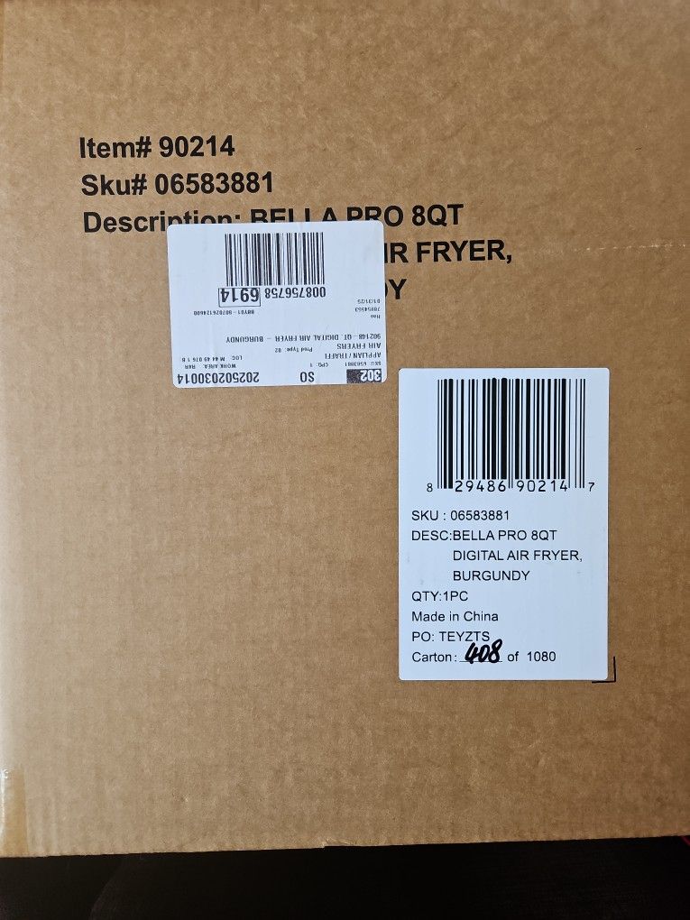 Bella Pro 8QT Digital Air Fryer