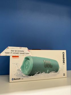 JBL - CHARGE 5 Portable Waterproof Speaker with Powerbank (Brand New) - Pay $5 DOWN AVAILABLE - NO CREDIT NEEDED