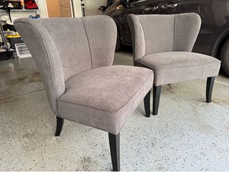 (2) Slate Gray Entry Chairs