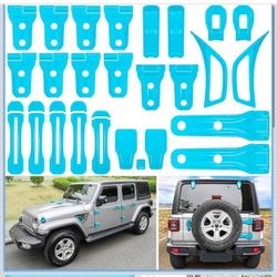 26PCS Full Set Exterior Decoration Trim Kit for Jeep Wrangler JL JLU 2018-2023