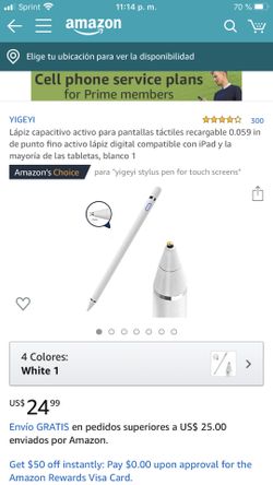 Lápiz capacitivo para pantallas táctiles, lápiz de punta fina, compatible con iPhone iPad y otras tabletas.