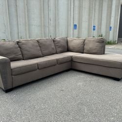 Free Delivery! Large Brown Sectional Couch