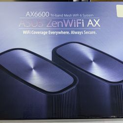 AX6600 Tri-band Mesh WiFi 6 System ASUS ZenWiFi AX WiFi Coverage Everywhere. Always Secure.