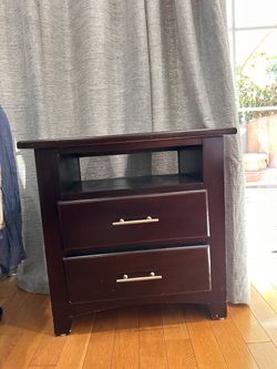 Brown wood side table $50 obo