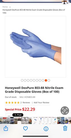 Case 2000 Nitrile Gloves Honeywell S. Large $45