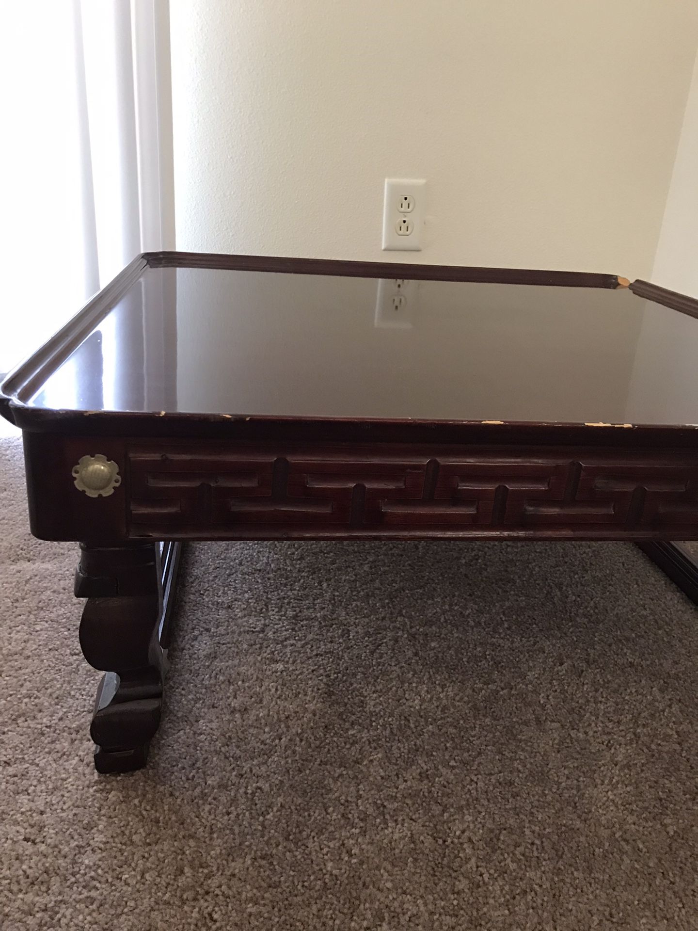 Oriental fold up table. Fits posted it’s available