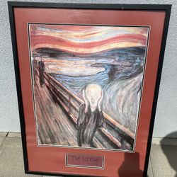 The Scream framed art