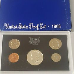 2 1968 US Proof Coin Sets