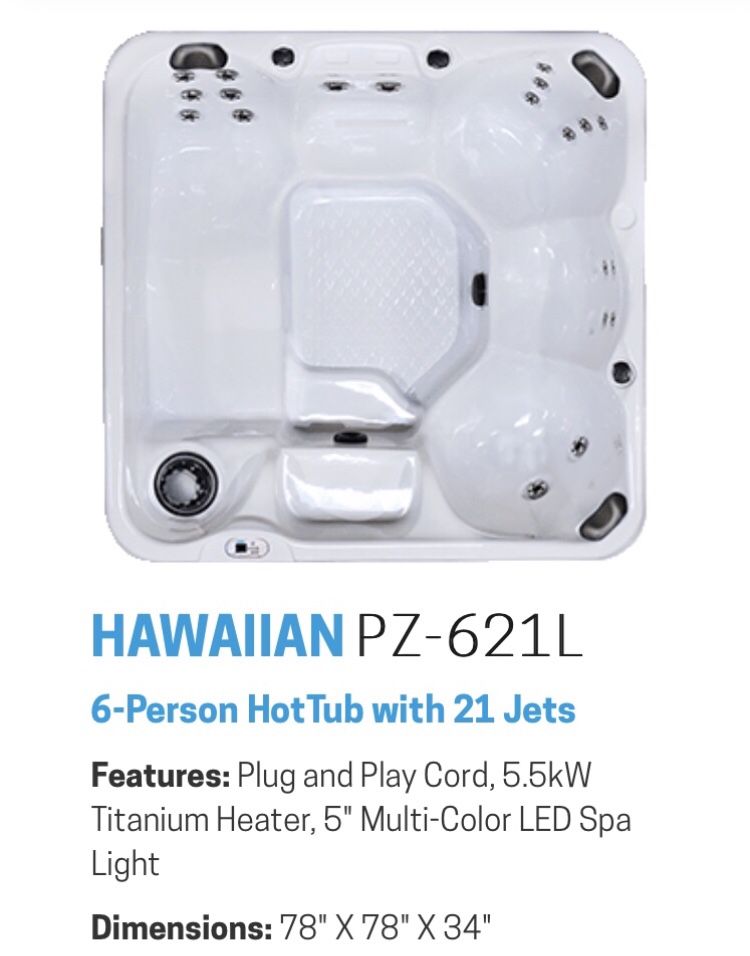 Cal Spa, model: Hawaiian PZ-621L