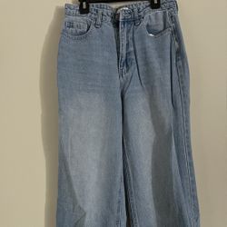 High rise wide leg jeans