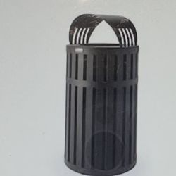 Suncast 45 Gallon black Metal Commercial Indoor/Outdoor Kitchen Lidless Trash Can