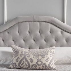 Fabric Headboard Full, Light Grey $100.00