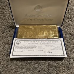 September 11 Gold Leaf Coin