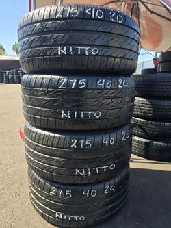 4 USED TIRES Nitto Motivo 275/40ZR20 ALL 4 INSTALLED AND BALANCED for $360 ($90 each)