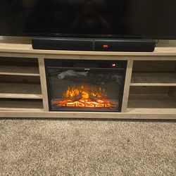 🔥 MUST SELL TODAY – TV Stand w/ Electric Fireplace (Up to 78”) 🔥