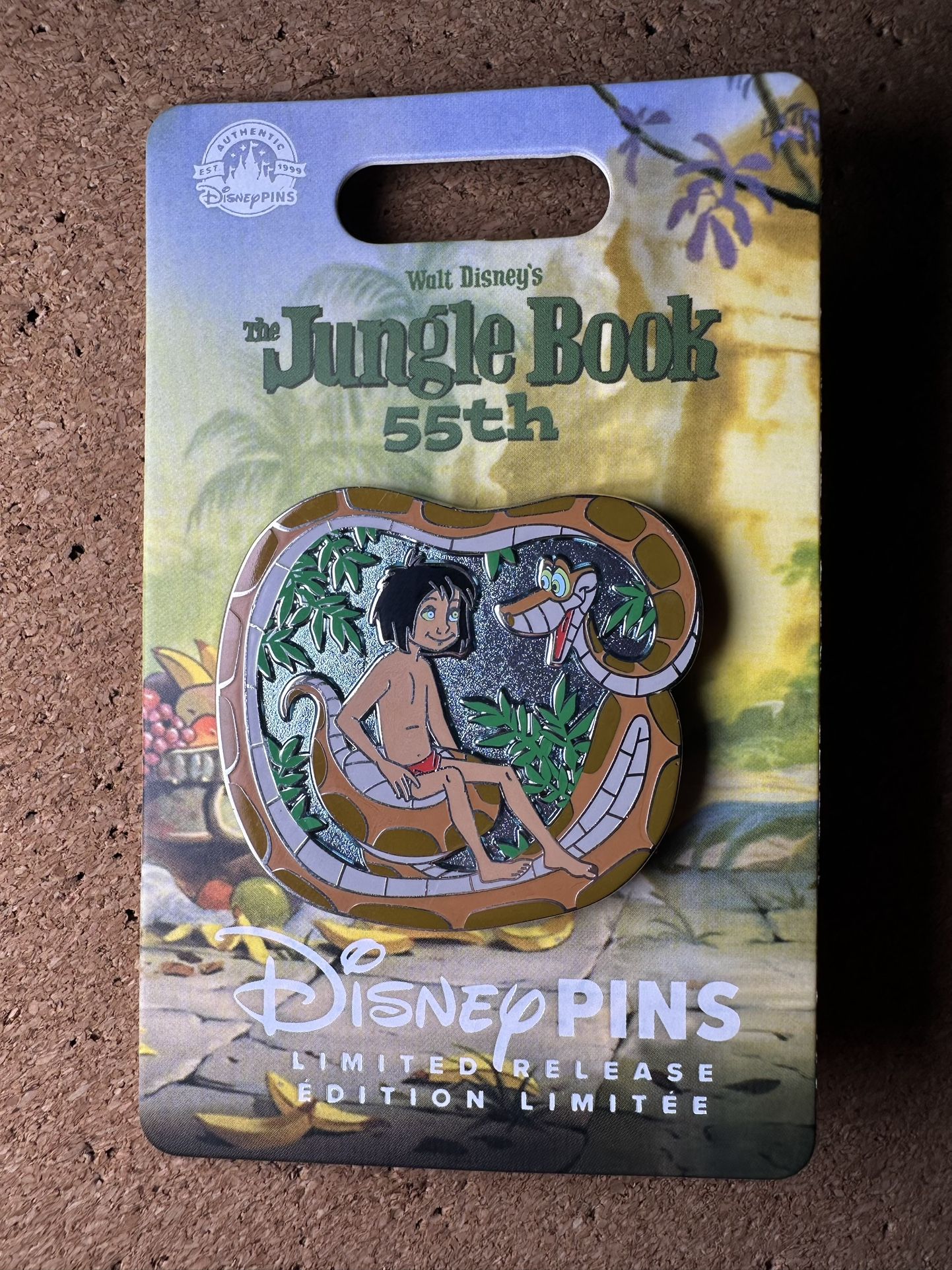 Disney Jungle Book Mowgli & Kaa 55th Anniversary Limited Release 2022 Pin