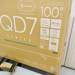 Hisense - 100" Class QD7 Series QLED 4K UHD Smart Google TV  Brand New In Box  Can Deliver