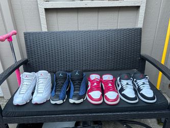 Jordan Retro 13's , Jordan 1lows, Jordan 5 Stealth  all Men's sizes 8 besides Blk/blue 8.5