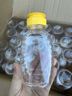 Clear Jars for Honey 18 Pcs 12 oz Plastic Honey Bottles