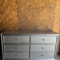 Silver 6-Drawer Dresser