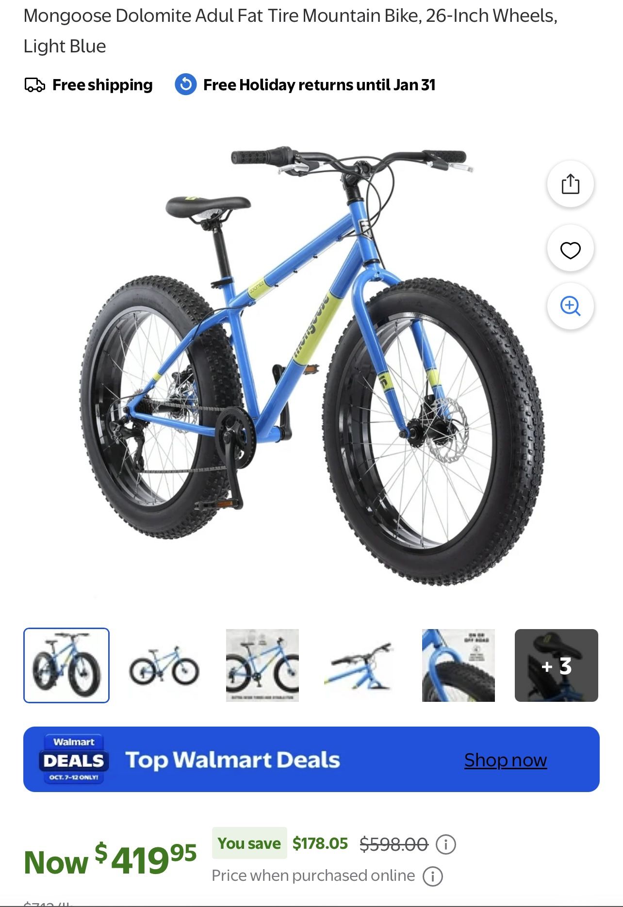 Mongoose Dolomite Mtn Bike Unisex 26In 7-S
