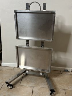 Stainless steel salon utility trolley