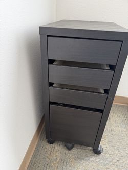 File cabinet -  brown wood