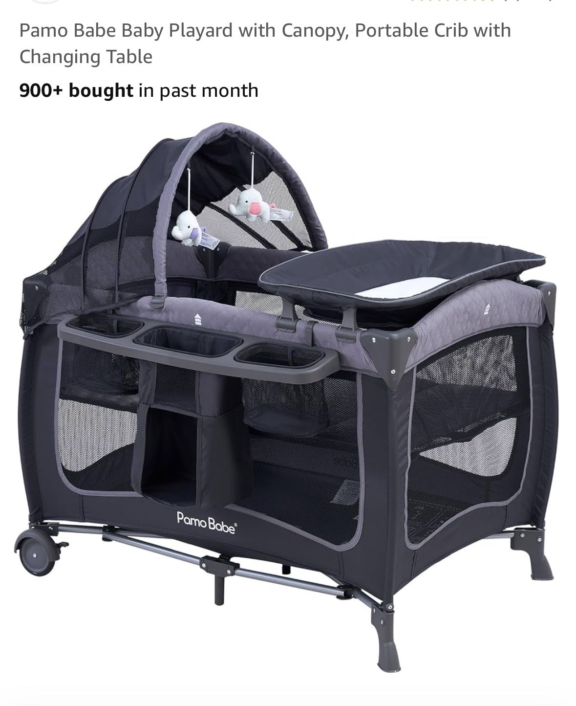 Portable crib/playpen With changing Table