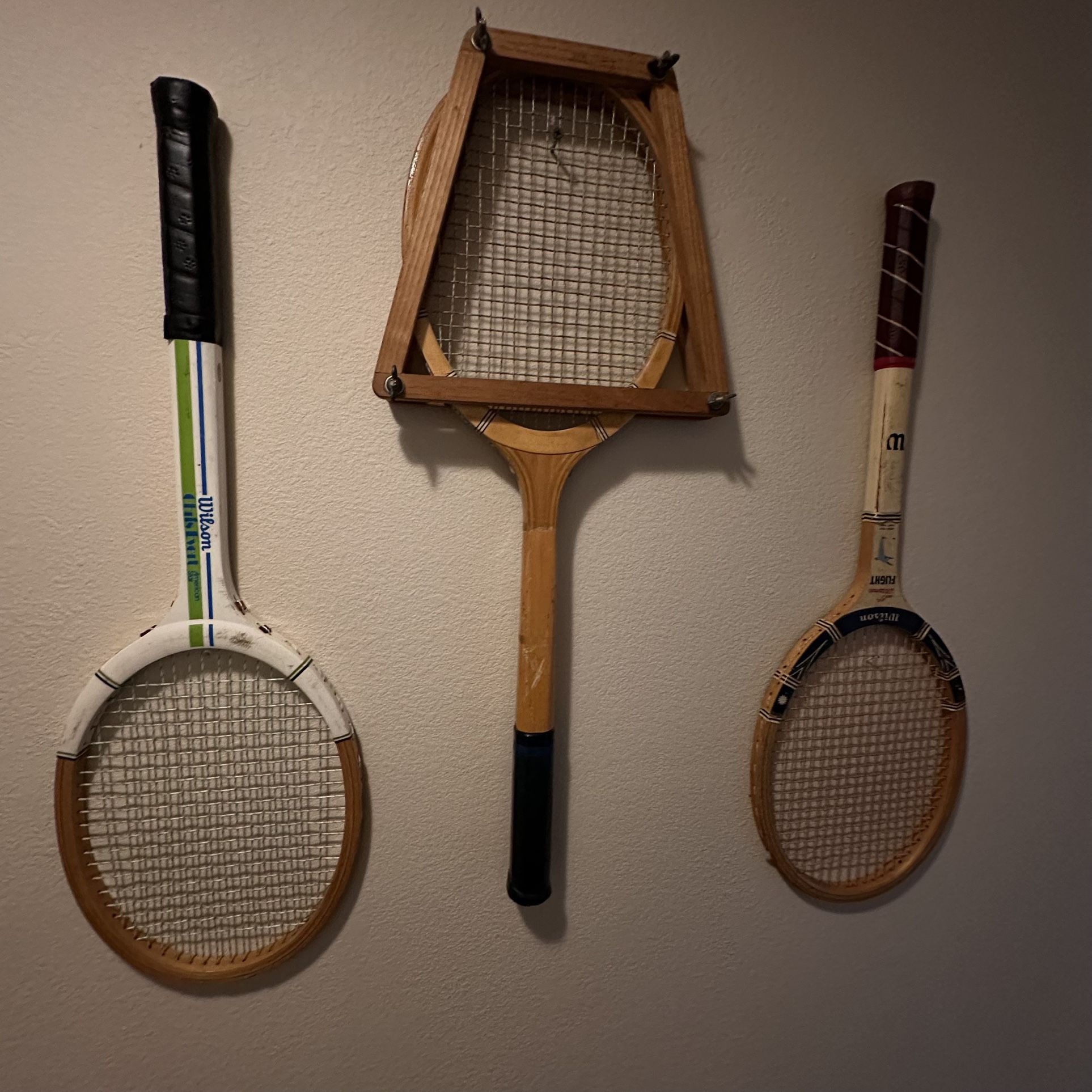 Vintage Tennis Racket Decor Staging Home, Airbnb