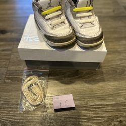 Jordan 3 A Ma Maniére Kids 7C With Original Laces and Box 