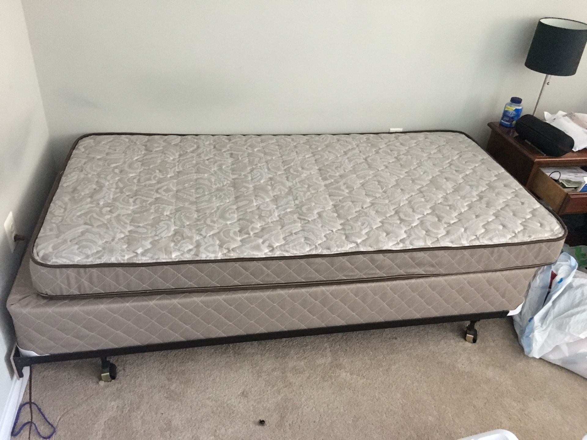 Twin Bed, Box-spring, and Frame