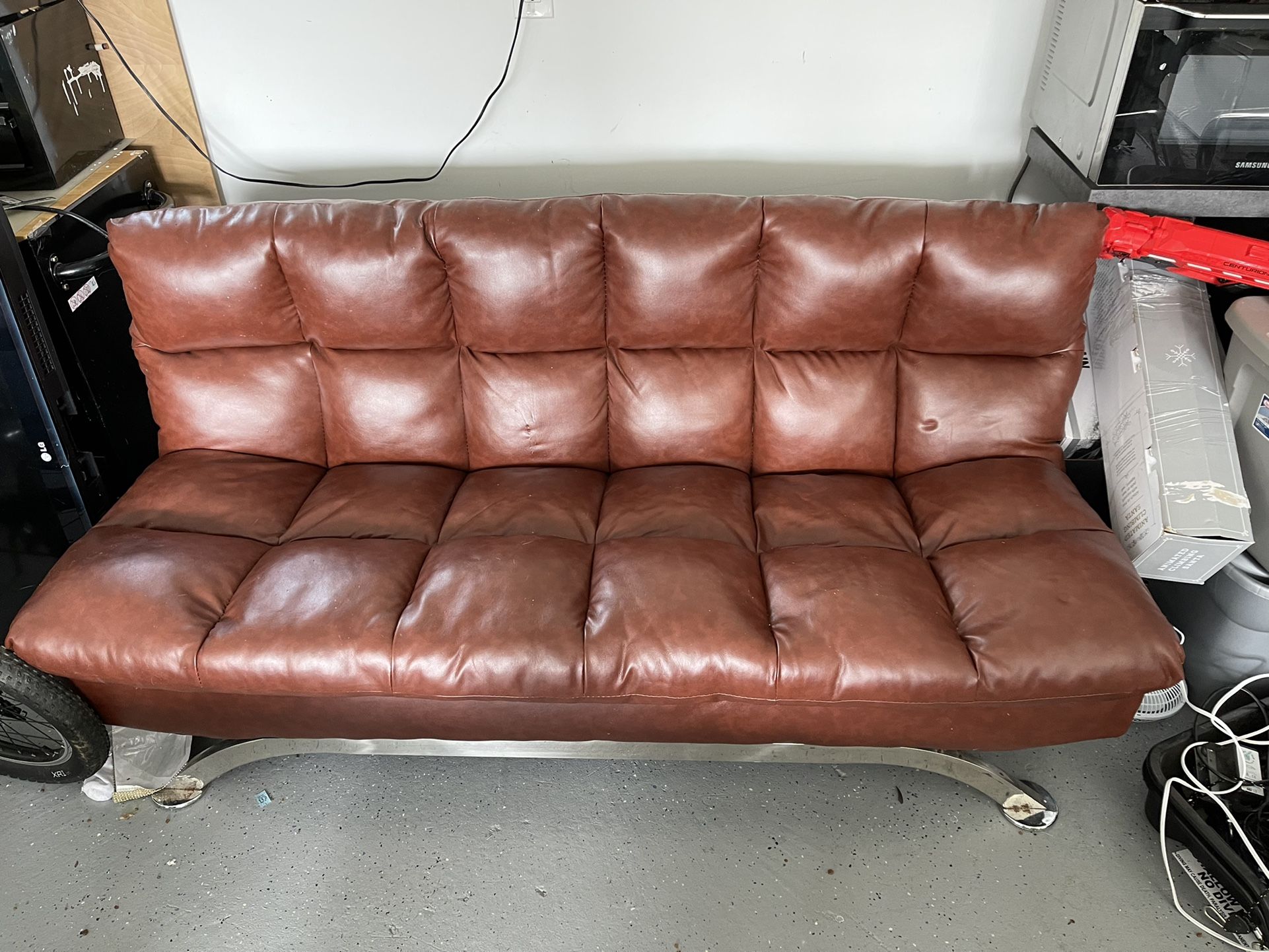 Leather Futon Couch 