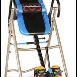 EXERPEUTIC Inversion Table with AIRSOFT NO PINCH Ankle Holders, SURELOCK Safety Ratchet System, and Lumbar Support
