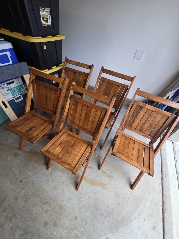 Vintage Wooden Chairs-Simmons Brand