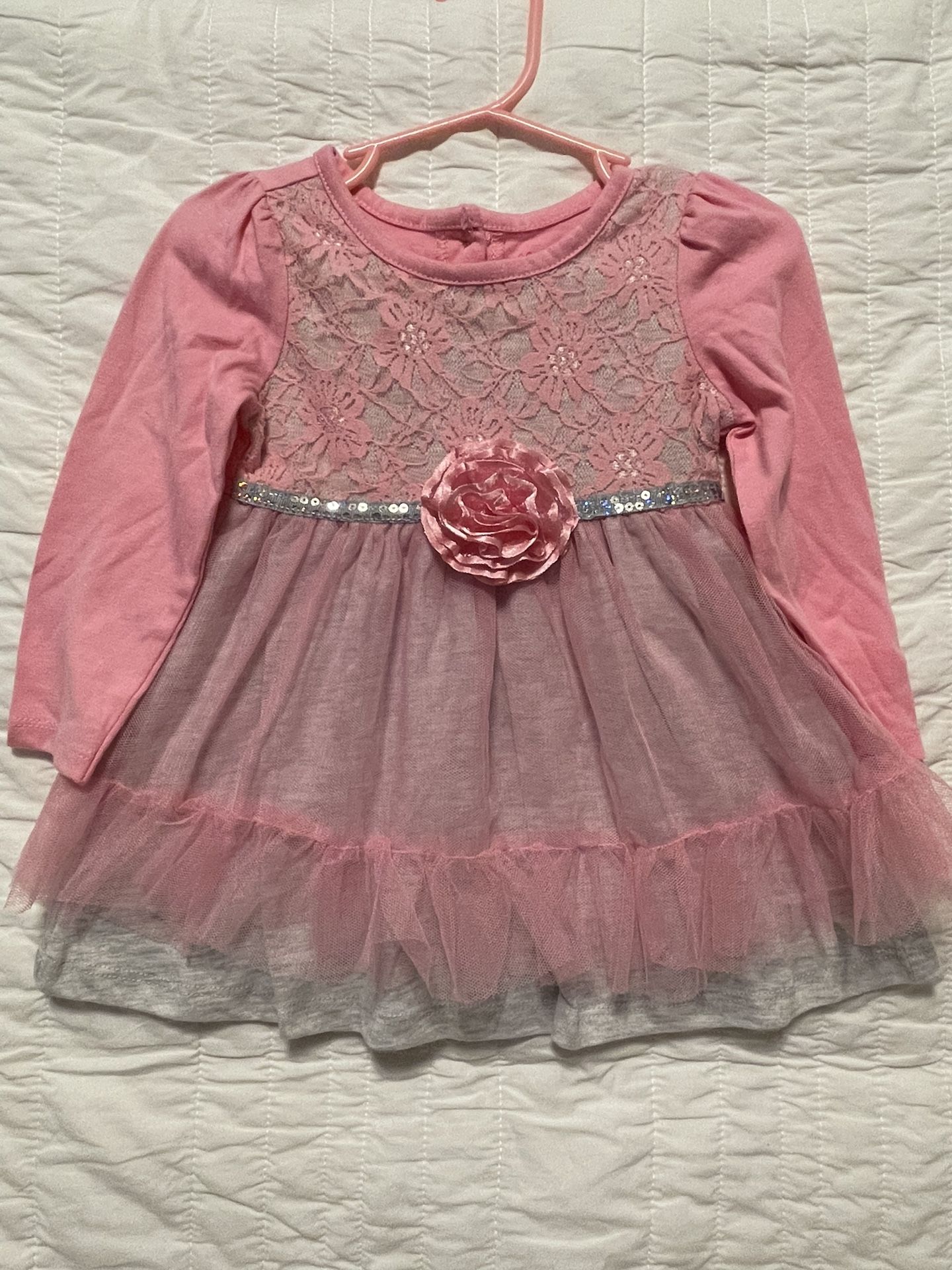 Nanette Kids Pink Lace Toddler Dress Size 18 Months 